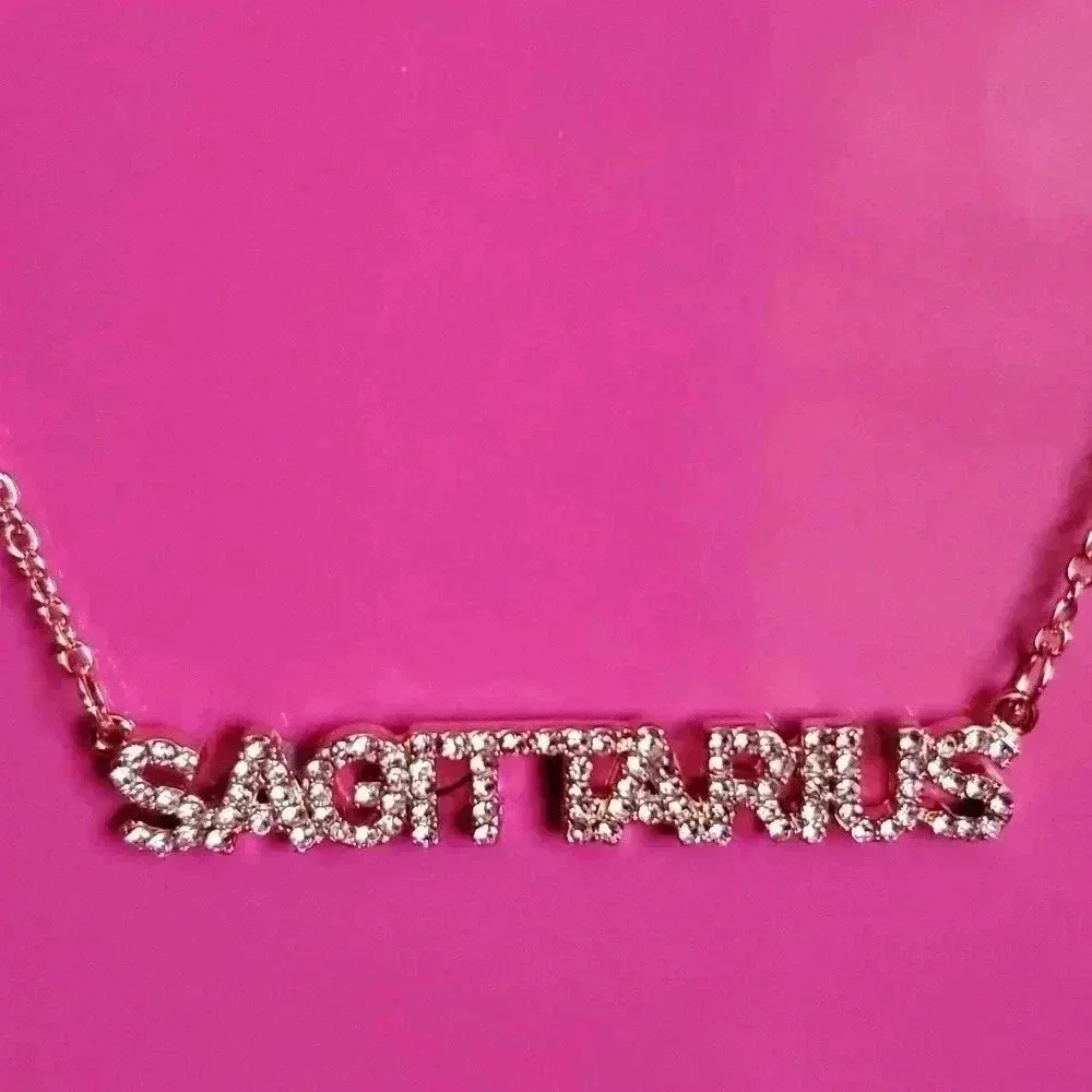 ☆☆☆Sagittarius fashion rose gold necklace